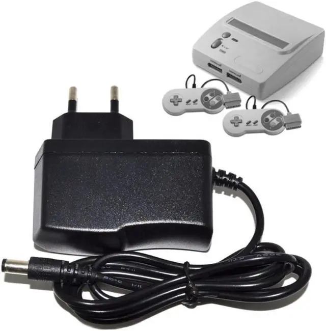 Alt view image 2 of 4 - EU Plug 100-240V Protect Charger Power Supply Adapter AC Power Supply Adapter Wall Charger EU Plug Cord for SNES Black