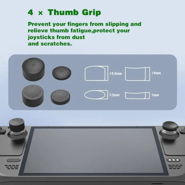 Alt view image 3 of 4 - Protective Trackpad Skin Rocker Cap Set for Steam Deck Stickers Cover Wear-resistant Handheld Gaming Accessories