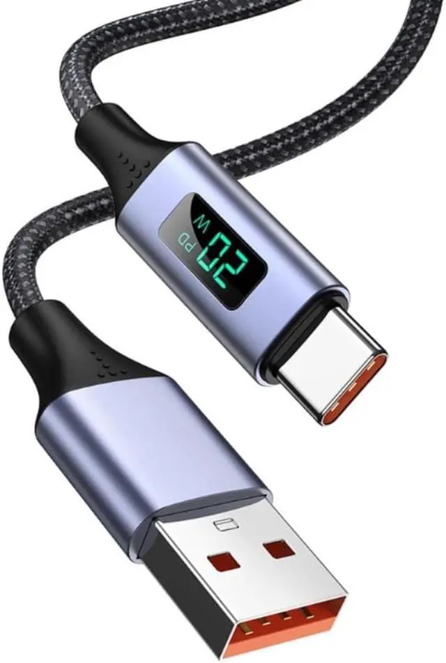 Alt view image 3 of 4 - PD 20W USB to USB C Cable, 3.0A Fast Charging Phone USB C Cable with LED Display