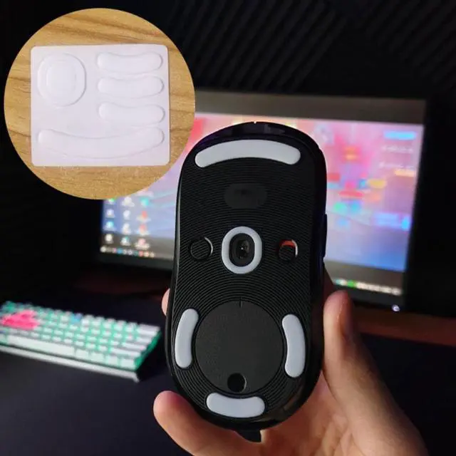 Alt view image 3 of 4 - 1 Pack Esports Tiger Gaming ICE Version Mouse Skates Mouse Feet for logitech G Pro Wireless Mouse White Glides Curve Edge