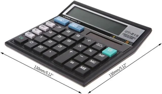 Alt view image 2 of 4 - 12-Digit Display Scientific Calculator Solar Dual Power Large Display Office Desktop Calculator