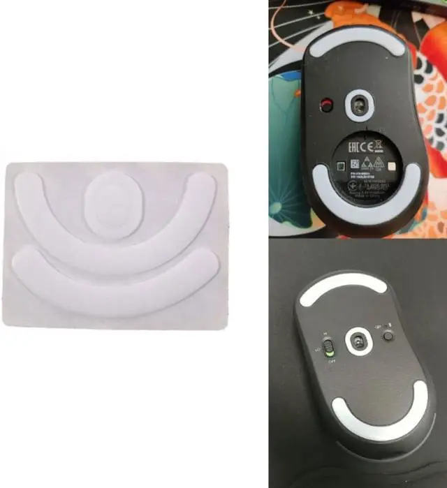 Alt view image 2 of 4 - 1 Pack Esports Tiger Gaming ICE Version Mouse Skates Mouse Feet for logitech G403/ G603/ G703 Mouse White Glides Curve Edge