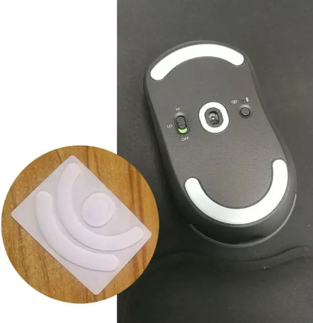 Alt view image 3 of 4 - 1 Pack Esports Tiger Gaming ICE Version Mouse Skates Mouse Feet for logitech G403/ G603/ G703 Mouse White Glides Curve Edge
