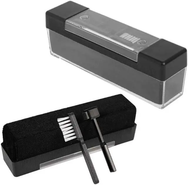 Alt view image 2 of 4 - 1 Set Carbon Fiber Velvet Anti Static Clean Brush Cleaner Remover for Phonograph Turntable for LP Vinyl Records Cleaning