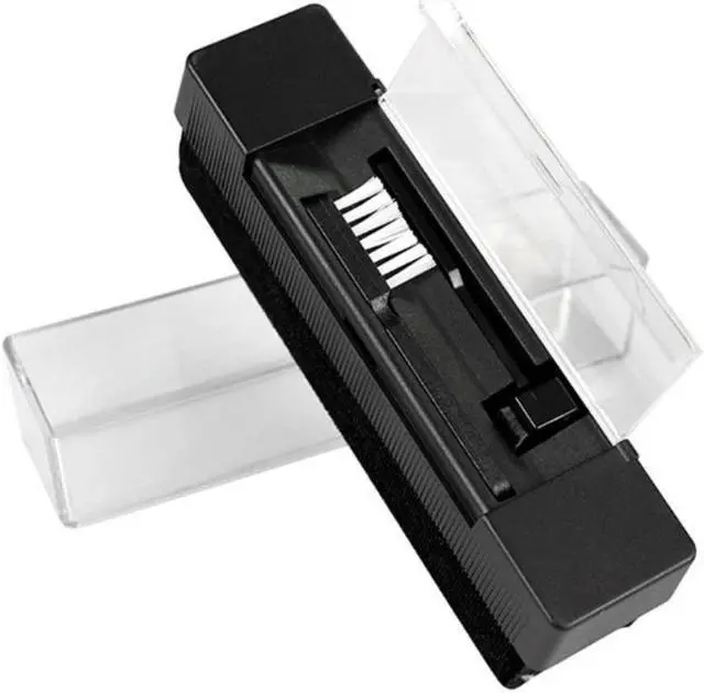 Alt view image 4 of 4 - 1 Set Carbon Fiber Velvet Anti Static Clean Brush Cleaner Remover for Phonograph Turntable for LP Vinyl Records Cleaning