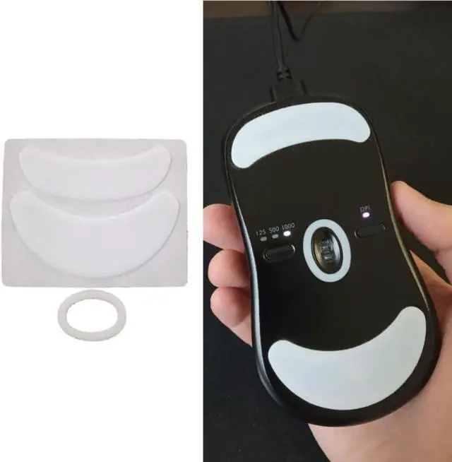 Alt view image 2 of 4 - 1 Pack Esports Tiger Gaming ICE Version Mouse Skates Mouse Feet for ZOWIE ZA12/ ZA11/ Fk/ AM/S Mouse White Glides Curve Edge