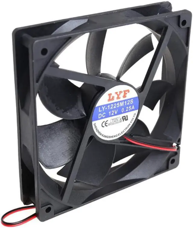Alt view image 3 of 4 - High Speed for Dc Brushless Cooling Exhaust Fan 120mm for Dc 12V 0.25A CPU Cooler 120x120x25mm 2p Connector Hydraulic Be