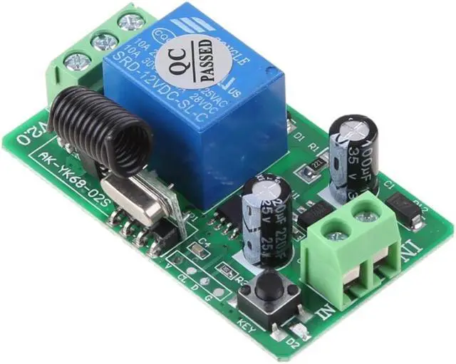 Alt view image 4 of 4 - for Dc 12V 2CH RF Wireless Remote Control Switch System 315Mhz 2-Key Transmitter with Receiver 3000m Long Range