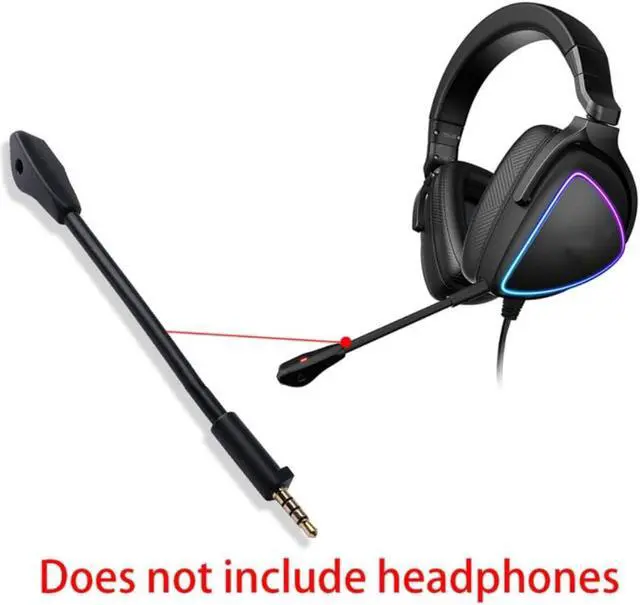 Alt view image 2 of 4 - Game Mic 3.5mm Microphone Replacement for  ROG for Delta Gaming Headphone E-Sports Gaming Headset Mic