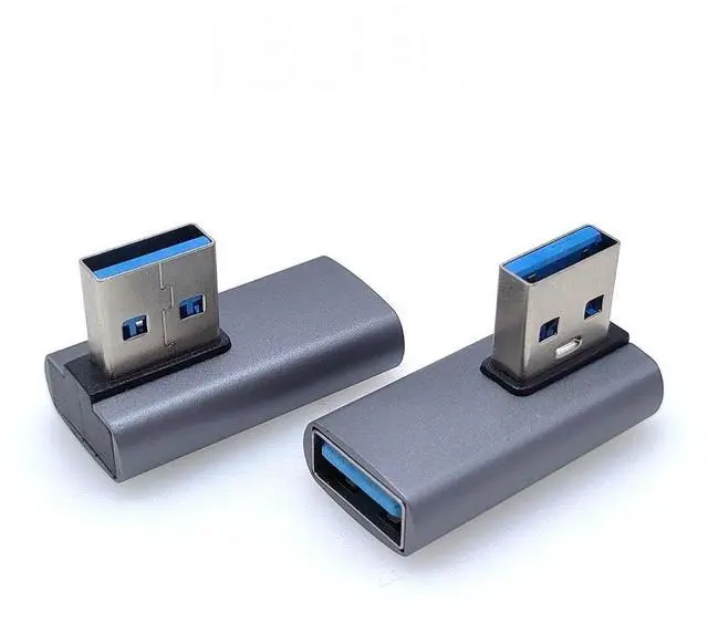 Main image of Generic 1PCS USB A Left Plug to USB Female Adapter 90° USB 3.0 to USB Cable Plug Plug