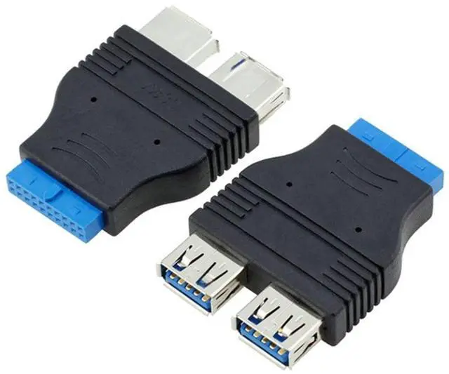 Main image of Generic 2pcs Neue Motherboard 2 Ports USB 3,0 EINE Frau zu 20 Pin Header Weiblich Adapter Stecker