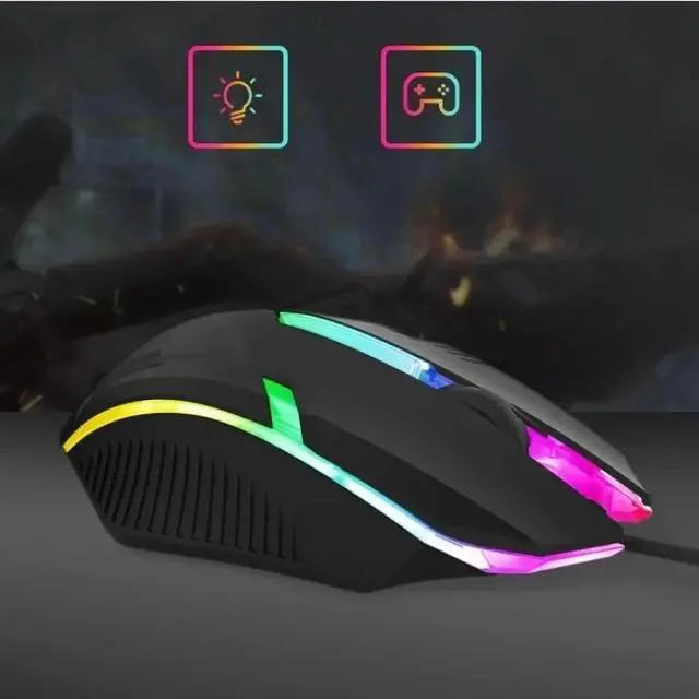 Main image of Colorful Wired Gaming Mouse USB Computer DPI RGB Lighting Mouse For Computer PC Laptop Home Office Supplies