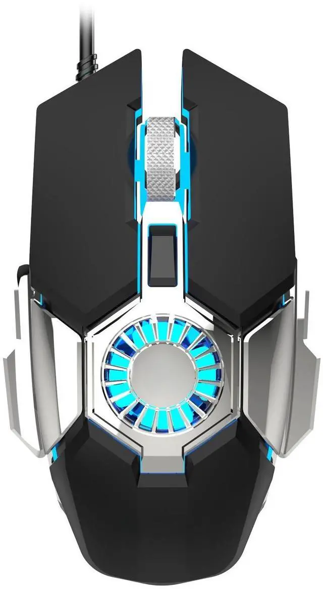 Main image of Competitive Gaming Wired Mouse with Macro Programming, RGB Lighting, and Cooling Fan