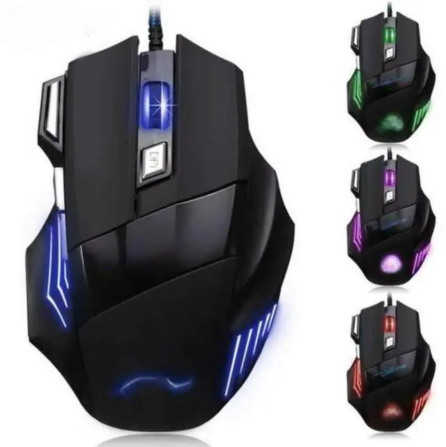 Main image of USB Wired Gaming Mouse 7 Button Backlit Ergonomic Mice 5500 DPI Backlight Adjustable Optical Mice for PC Gamer Computer Desktop