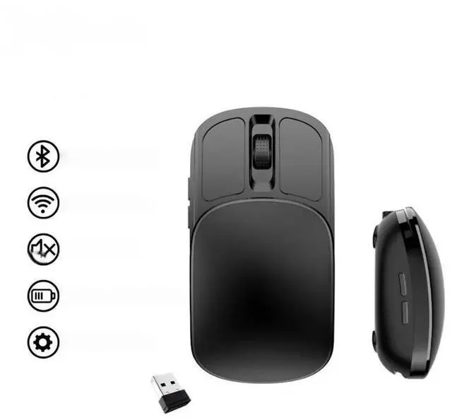 Main image of Pocket Folding Mouse Wireless 2.4G Bluetooth5.2 Silent Click Portable Ultra-light 55g for MacBook Tablet Computer PC Mice