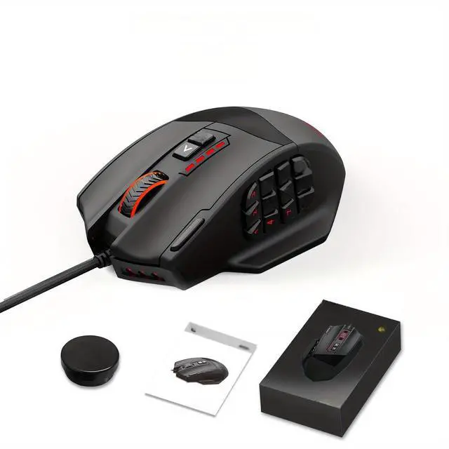 Main image of X-39 Programmable Gaming Mouse, Wired RGB Mouse with 18 Buttons, 8 Removable Weights, 5 DPI, Ergonomic Grip for Computer