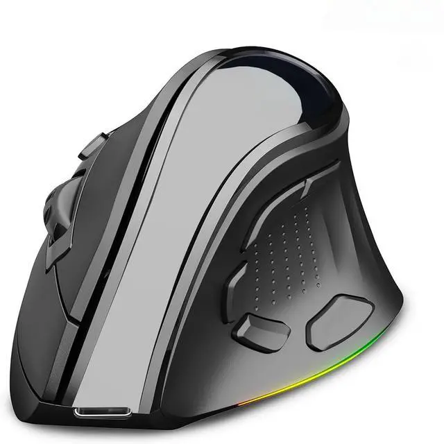 Main image of 2.4G&Bluetooth Dual Mode RGB Rechargeable Wireless Vertical Ergonomic Mouse 5 Side Buttons for Computer Notebook Laptop,Android