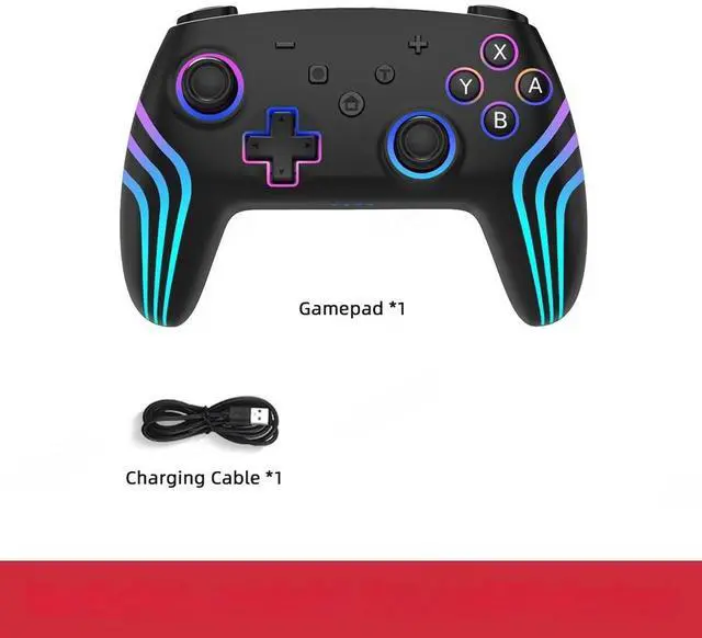 Main image of Generic for RGB Wireless Gamepad For 2 Pro Controller with 6-Axis Gyro Motion Sensing Vibration Turbo Joystick for PC Eden Android