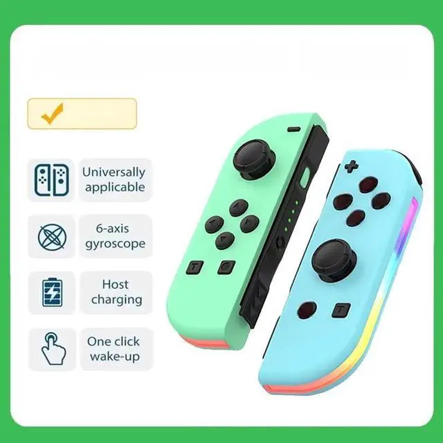 Main image of Generic for For NS Controller BT 5.2 RGB LED Left & Right for /Lite/Oled Gamepads Joystick with Dual Vibrati
