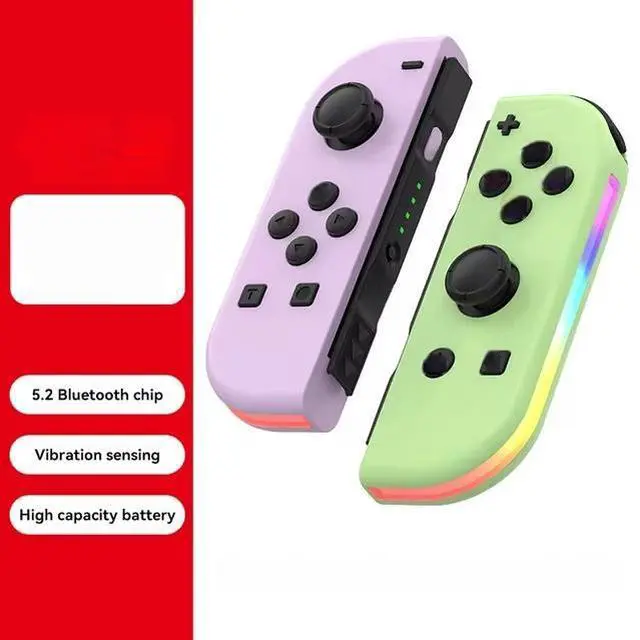 Main image of Generic for BT 5.2 Joy Controller RGB LED L/R for /Lite/Oled JoyCon Gamepads Joystick with Dual Vibration