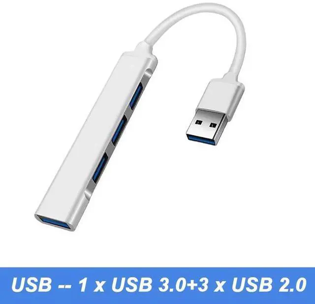 Main image of 4 in 1 Aluminum Multi Splitter USB 2.0 USB 3.0 Hub USB Hub Type C Dock Adapter Type C HUB for Type-C Laptop Notebook