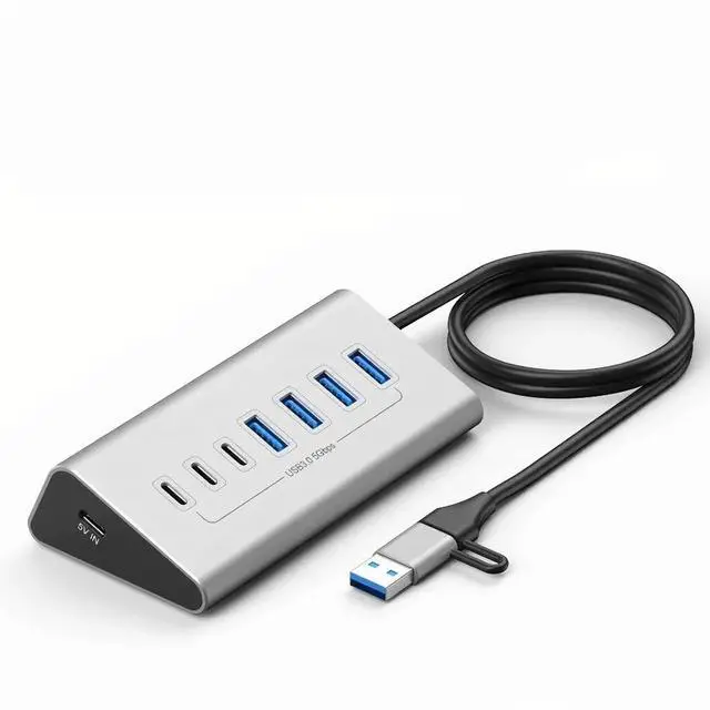 Main image of 9-in-2 USB 3.2 Hubs 10Gbps USB Docking Station USB C Hub Type C Splitter with Card Reader Aluminum Alloy For PC Laptop