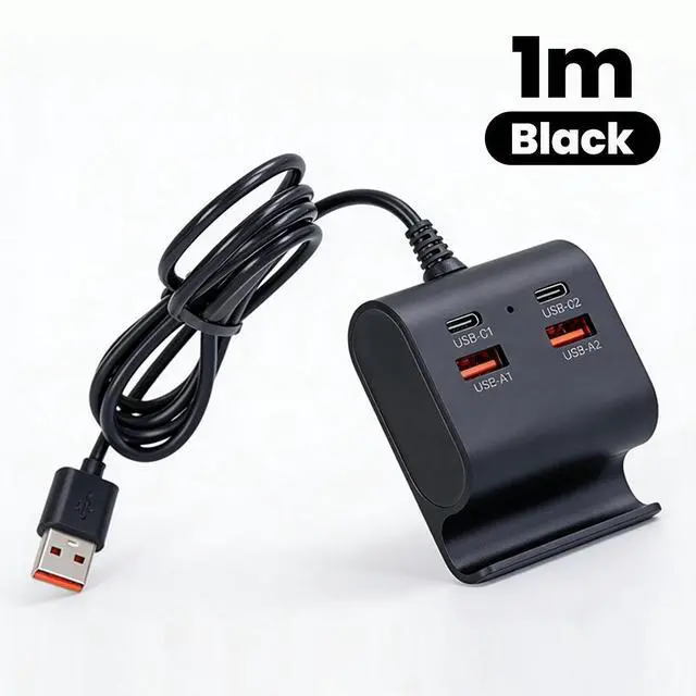 Main image of USB Multi-port Docking Station Charging Head Mobile Phone Stand 2PD HUB Extension Cable Support Single-port Data Transmission
