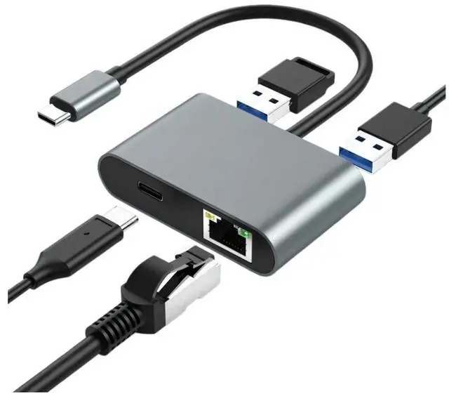 Main image of USB C 1000M RJ45 Ethernet Network Adapter Docking Station PD 60W Type C Hub Gigabit LAN Dock Concentrator Laptop PC Accessories