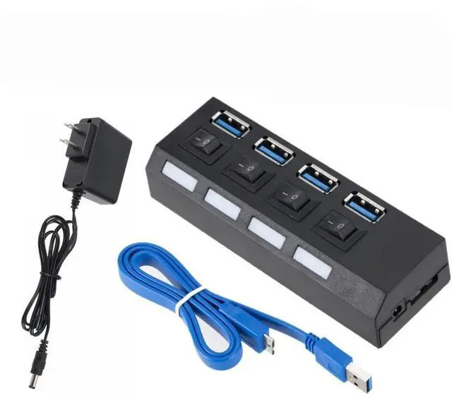 Main image of Mini USB HUB 3.0 2.0 Super Speed 5Gbps Usb2.0 4 Port HUB Portable USB 2.0 HUB Splitter with External Power Adapter for PC Acc