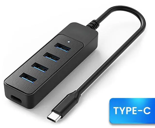 Main image of 4 Ports USB Expander Multiport USB 3.0 HUB Type C Power Port 5Gbps High Speed HUB Docking Station For Type-C Laptop Laptop Accessories