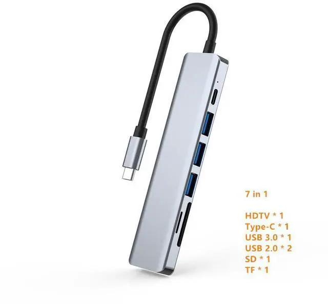 Main image of USB C Hub to 4K Video Output SD TF Card Reader USB 3.0 2.0 Type C Charging Docking for Type-C Laptop Type-C Phone TV Mouse