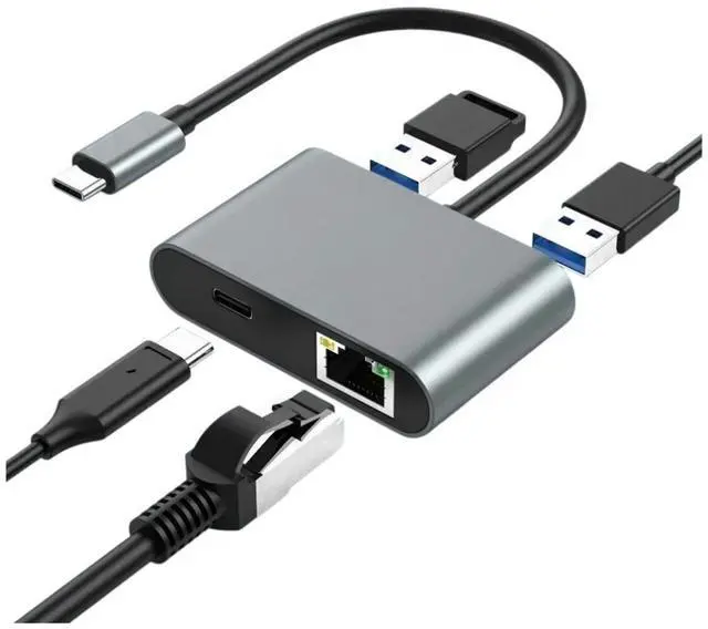 Main image of USB C Docking Station 1000M RJ45 PD 60W Ethernet Network Adapter Type Hub Gigabit LAN Dock Concentrator Laptop PC Accessories