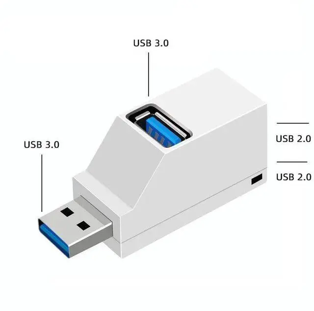 Main image of 1PC USB 3.0 HUB Adapter Mini Splitter Extender Box 3 Port High Speed for PC Laptop U Disk Card Reader Docking USB Hub Converter