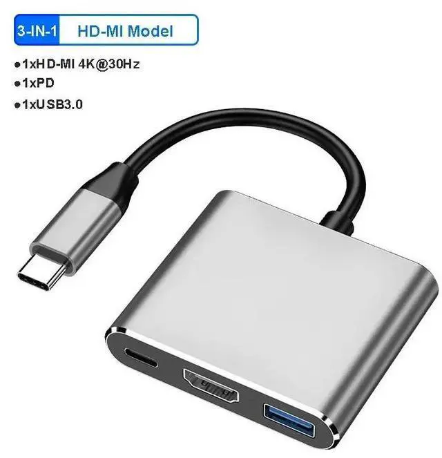 Main image of Dual Video Output 4K60Hz 4 Ports USB C Docking Station TYPE C to USB 3.0 5Gbps PD 100W Adapter USB Splitter For Laptop Type-C Laptop