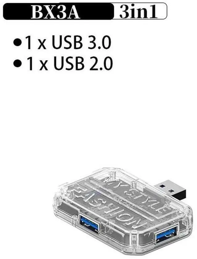 Main image of USB C HUB Type C 3 in 1 Station Docking USB 3.0 Transparent style Adapter Hub For Type-C Laptop Type-C Phone Hub Multiport