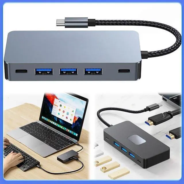 Main image of 7 in 1 USB C To Dual Video Output Docking Station PD 100W with 2 4K Video Output Ports
