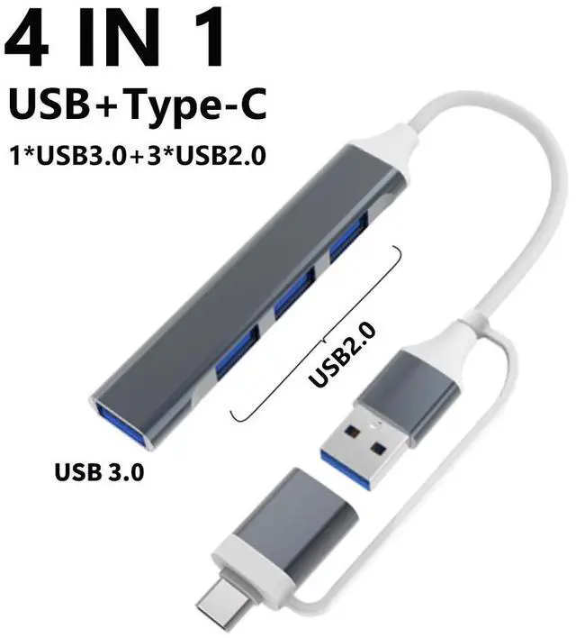 Main image of USB 3.0 HUB 7 In 1 Docking Ststion USB-A Type-C Expander Splitter High Speed OTG Adapter Free Driver For PC Laptop