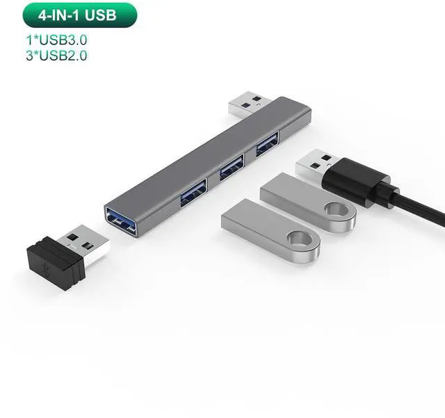 Main image of 4-in-1 USB HUB Type C to PD 60W USB 3.0 5Gbps Adapter OTG USB C Docking Station USB Splitter For PC Tablet Type-C Laptop