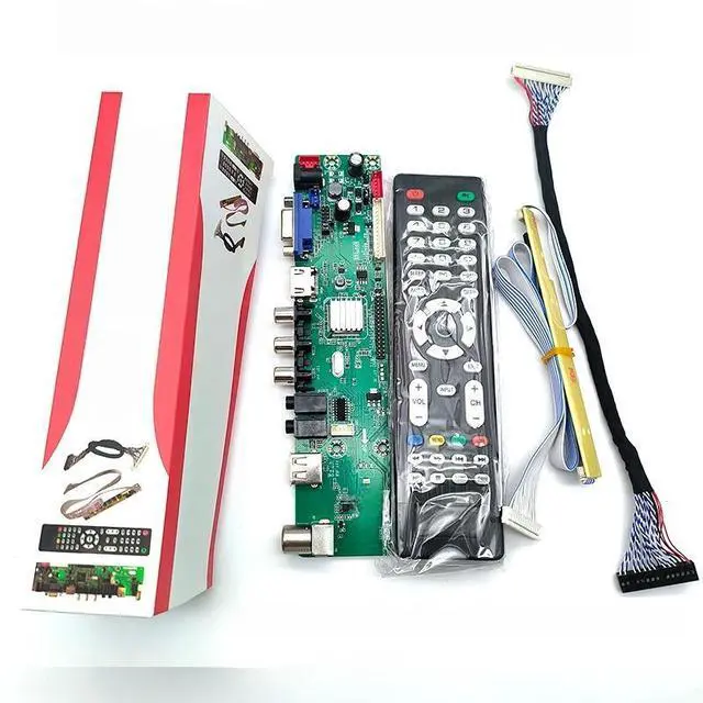 Main image of For Drive-Free V56 Chip HDV56R/U-AS V2.1 Single AV TV Motherboard with English Jump Cap Multi-Resolution Color Box Included