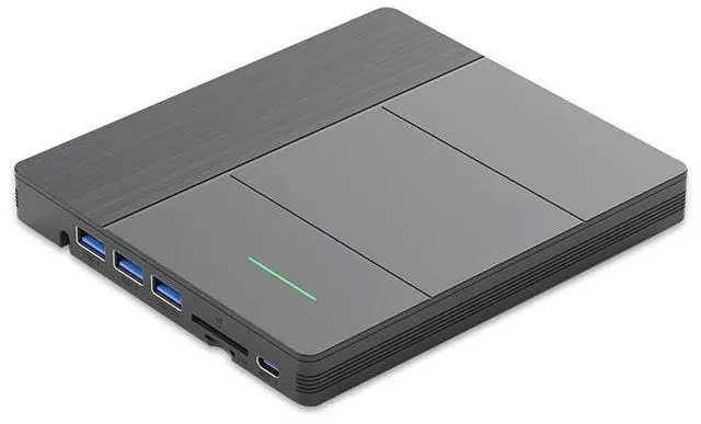 Main image of Portable CD DVD Drive with 3 USB Ports and SD/TF Card Slots External Disk Drive Player Burner Reader Writer for PC Laptop