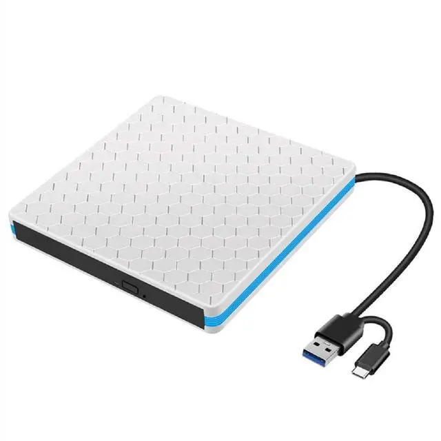 Main image of External DVD Drive USB 3.0 Portable +/-RW Player for CD ROM Writer Burner Compatible with Laptop Desktop PC Windows