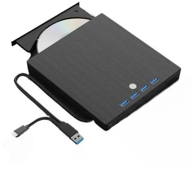 Main image of USB C USB 3.0 External 7 in 1 CD/DVD RW Drive Read Burner Portable DVD Player Optical Drives For Laptop Notebook PC Windows11 10