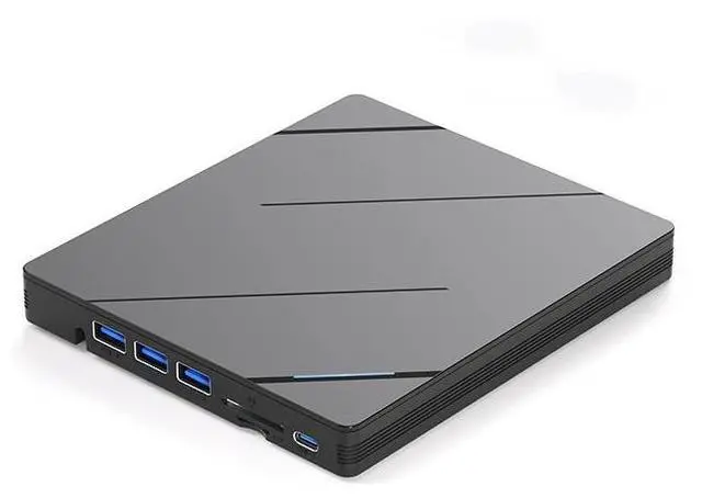 Main image of Portable 7-in-1 DVD/CD Drive USB3.0 Type-C External CD DVD RW Player Reader Burner for PC Laptop Windows with SD TF Card Slots