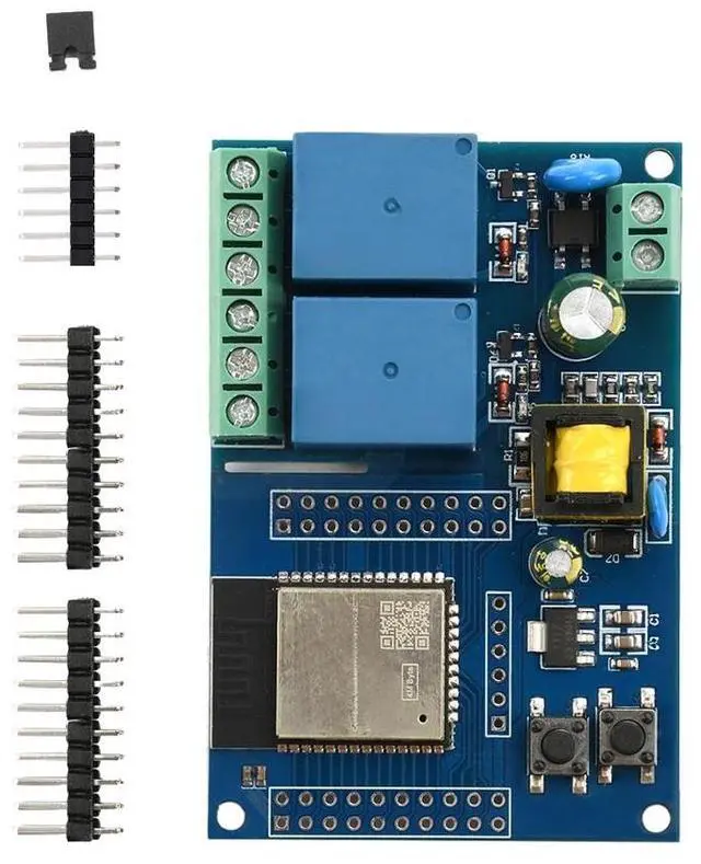 Main image of AC 90-250V ESP32 WIFI Bluetooth Dual Relay Module 2 Way 5V Relay Module ESP32 Secondary Development Board