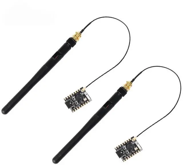 Main image of 2 PCS ESP32-C3 Mini Development Board Wi-Fi and Bluetooth Module with 3DBI Antenna and SMA Cable for Development Enthusiasts