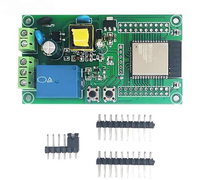 Main image of AC 90-250V ESP32 Single Relay Development Board Onboard ESP32E Module with Pins for WiFi Smart Home Wireless Control