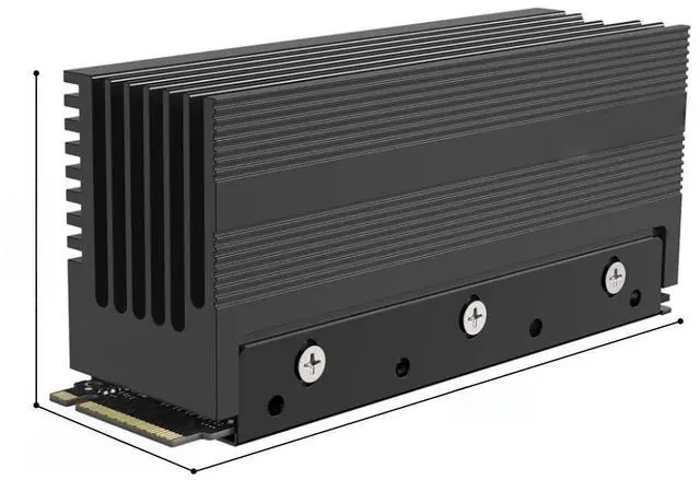 Main image of Cooling Warship Dust-proof Heatsink for M.2 2280 NVME NGFF Aluminum Thermal Cooler with Thermal Conductivity Silicon Wafer