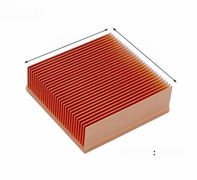 Main image of Pure Copper Heatsink Skiving Fin Heat Sink Radiator Cooler for Electronic Chip LED Computer Cooling Heat Dissipation
