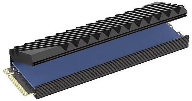 Main image of M.2 2280 NVMe SSD Aluminum Double-Sided Heat Sink with Silicone Thermal Pad - High Cooling Performance for PC Desktop