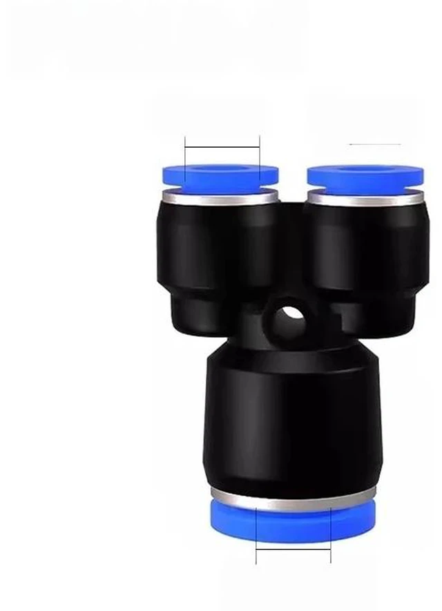 Main image of For 10Pcs PY Series Y-Type 3 Way Pneumatic Quick Connector 4-12mm Push-in Fitting for Air/Gas/Water Plastic Hose Pipe